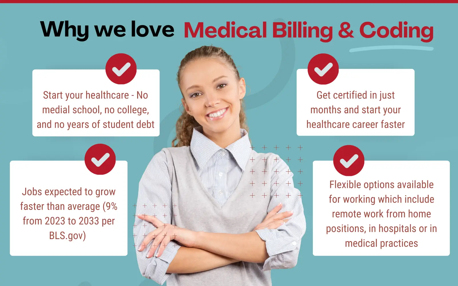 Medical billing & coding career benefits.